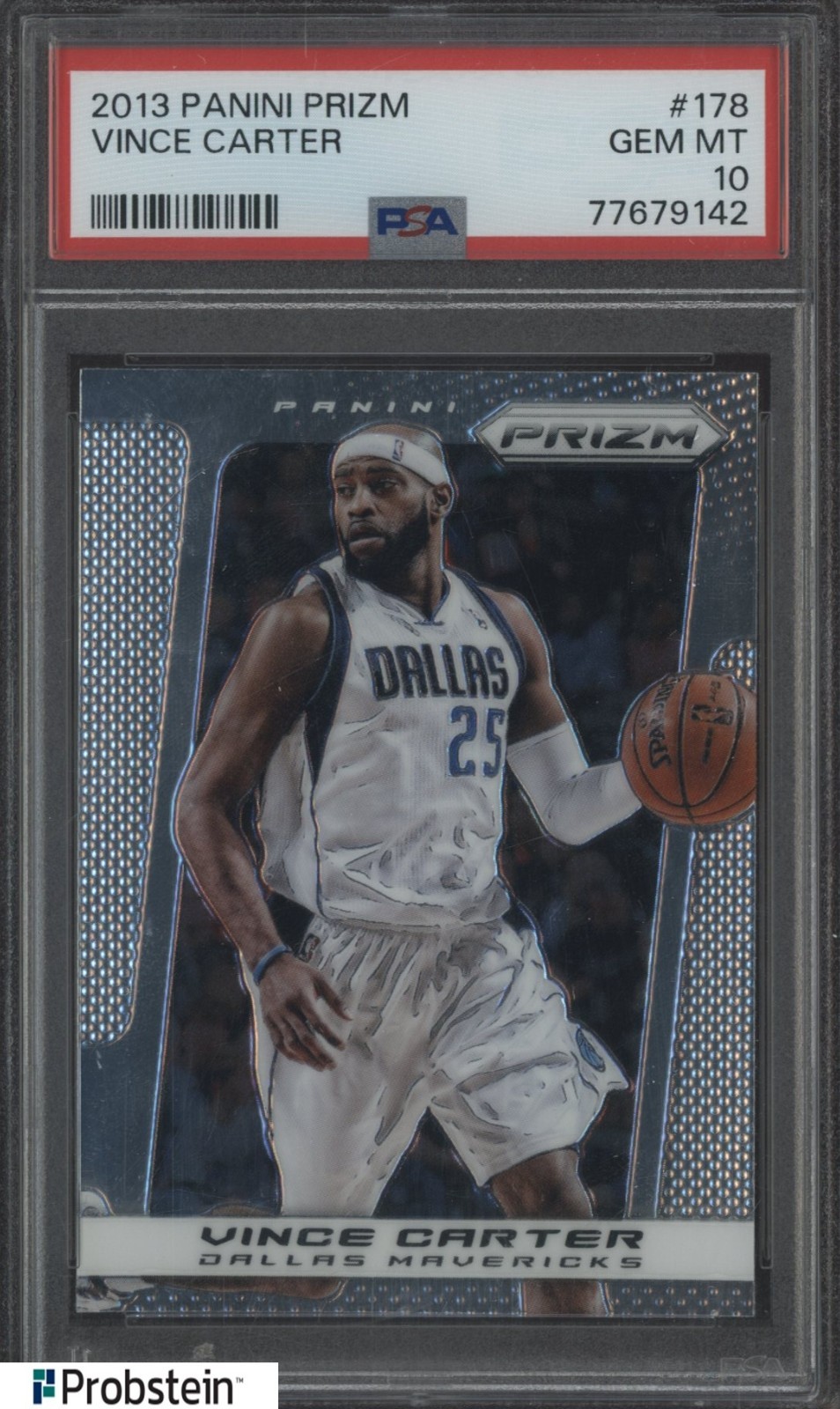2013 Panini Prizm #178 Vince Carter Dallas Mavericks HOF PSA 10 GEM MINT