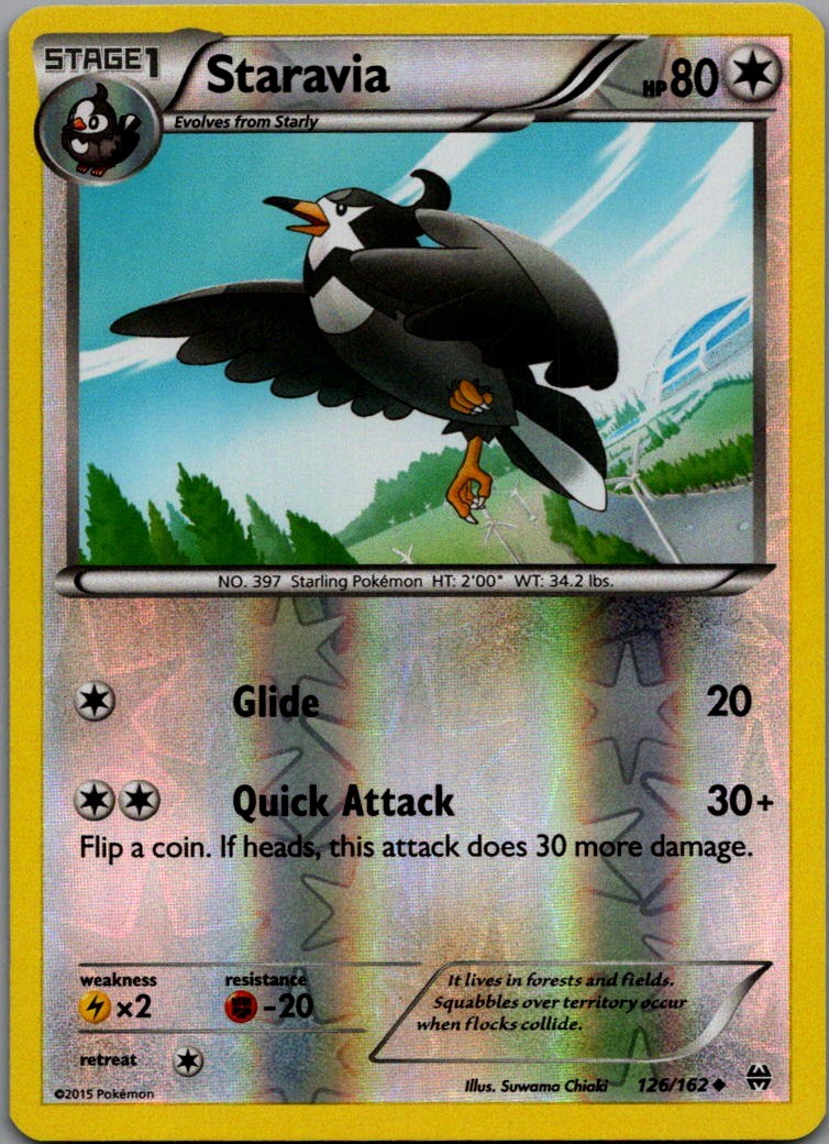Staravia Reverse Holo Uncommon XY - BREAKthrough 126/162 NM