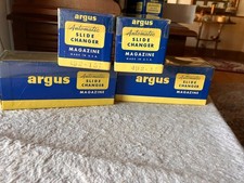 Lot of 4 Vintage Argus Automatic Slide Magazines with photos of Mexico and NYC