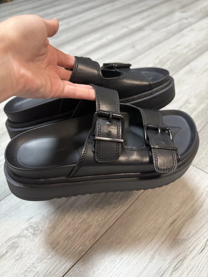 Call it spring womens mules size 7 platform slippers black - Image 2 of 4