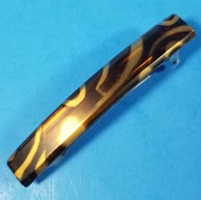 Vtg Scunci Tortoise Shell Stay Tight Hair Barrette 3 Click 3.25" Clasp Clip Y2K