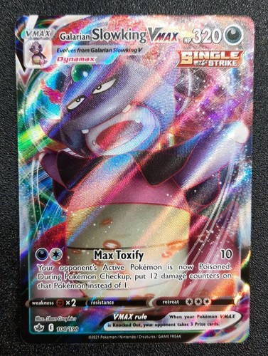 Pokemon TCG Galarian Slowking VMax Full Art Chilling Reign English NM 100/198