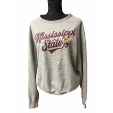 Adidas Mississippi State Bulldogs Gray Sweatshirt Medium NCAA