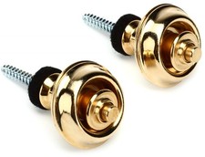 Dunlop Straplok Dual Design Strap Retainer System - Gold 5-pack Bundle