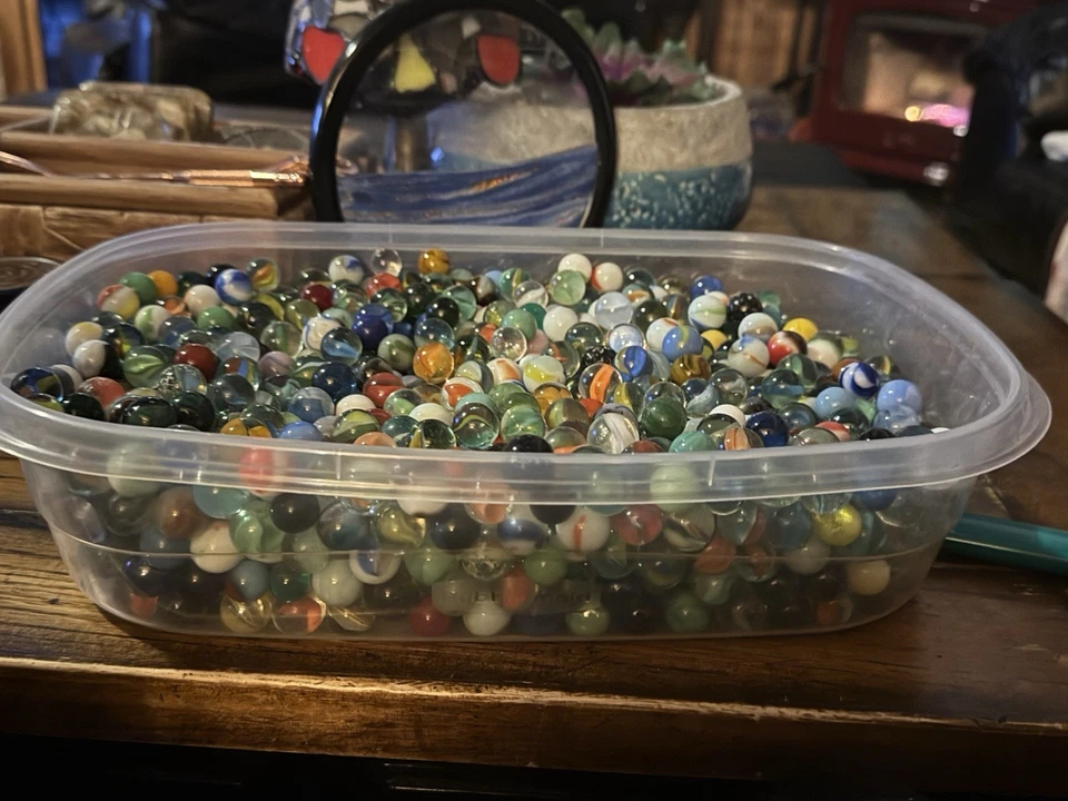 Lote de canicas antiguas vintage (1000) en total - canicas antiguas raras coleccionables - VER FOTOS Foto 2 de 4