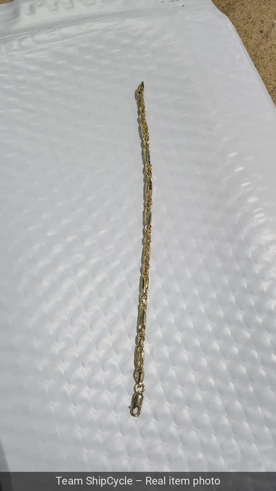 Soporte para hombre sin embalaje de plata de ley enchapado en oro de 5 mm con eslabones Milano G1N Foto 4 de 4