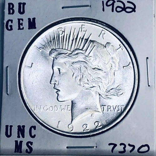1922 P BU GEM PEACE SILVER DOLLAR UNC MS+++ U.S. MINT RARE COIN 7370