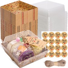 Fancy Land 50 Pcs Charcuterie Boxes with Clear Lids 4 x 4 x 2.4 inches, Multi