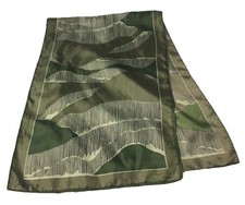 Vera Neumann Ladybug Green Polyester Scarf Geometric Landscape Pattern