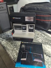 Vintage Polaroid Sun 600 LMS Land Camera with Strap  Camera Bag WORKING