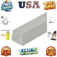 Plastics White 5/8'' Styrene Plastic U-Channel/C-Channel 48 Inch Lengths Pack...