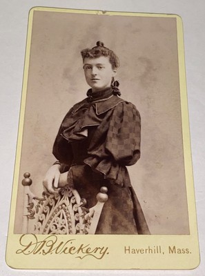 Rare Antique IDd American Girl Katharine Boynton Bradford Academy CDV Photo MA