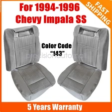For 94 95 96 Chevy Impala SS Driver Passenger Bottom Top Leather Seat Cover Gray