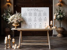 Wedding Table Plan Sign | Seating Chart 300gsm Card | Multi Cohesive Designs A3