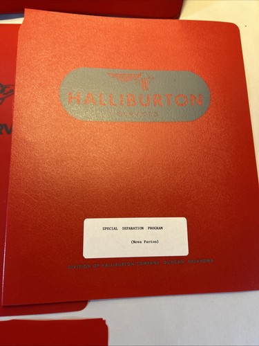 Halliburton Promotional Items Display Folders Flying H Logo Oil Gas - Picture 8 of 11