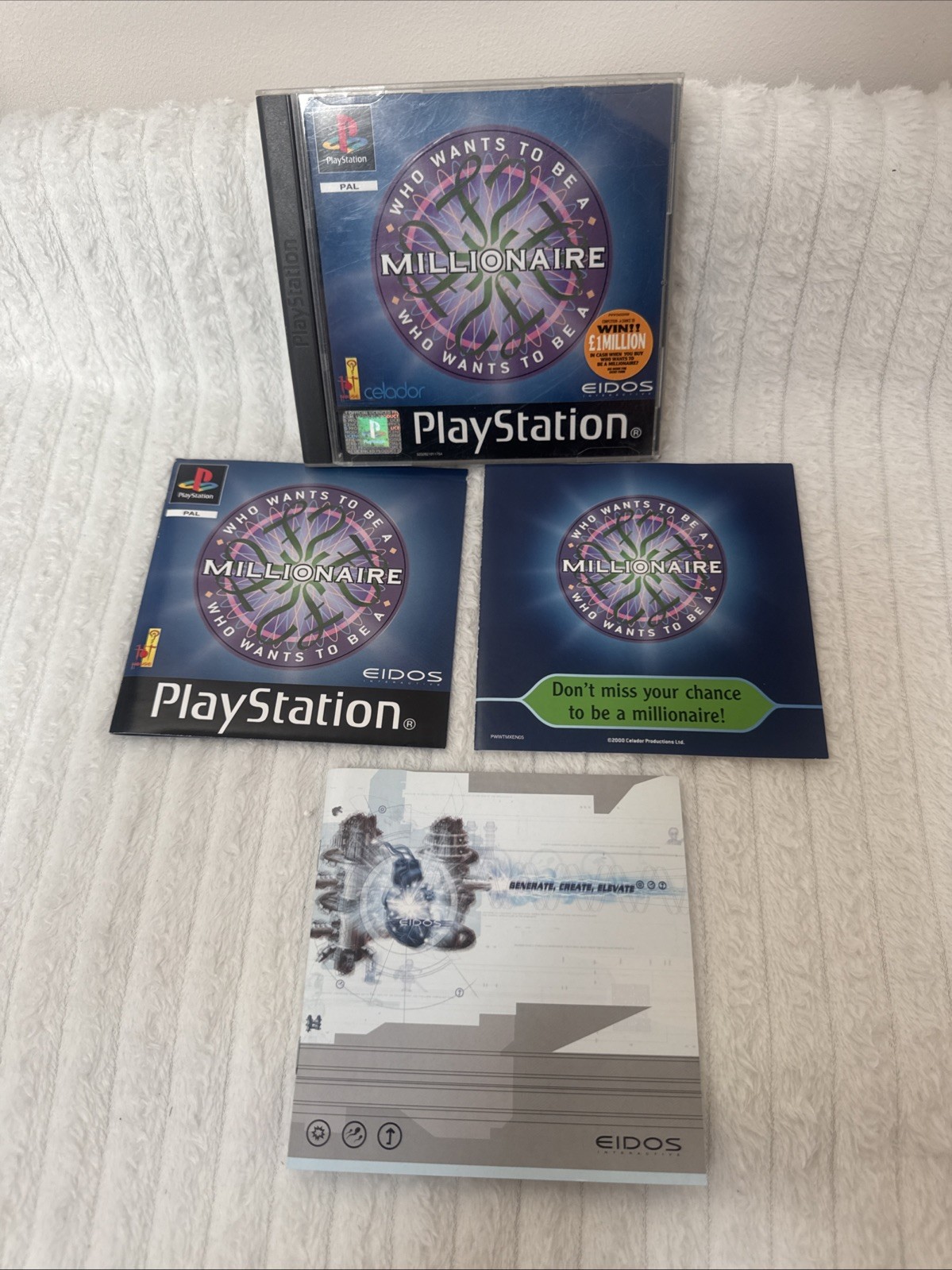 Playstation Who Wants To Be A Millionaire? & Manual PS1 Sony Rare