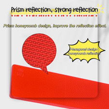 16Pack Red/White Safety Reflectors Self Adhesive Trailer Reflectors  Car Refle...