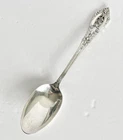 Wallace Sterling Serving Spoon, Rose Point Silver Large Spoon 8 3/8"