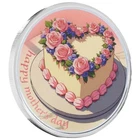 1 oz Silver Round Happy Mother's Day Flower Cake .999 Silver w/ Color Artwork