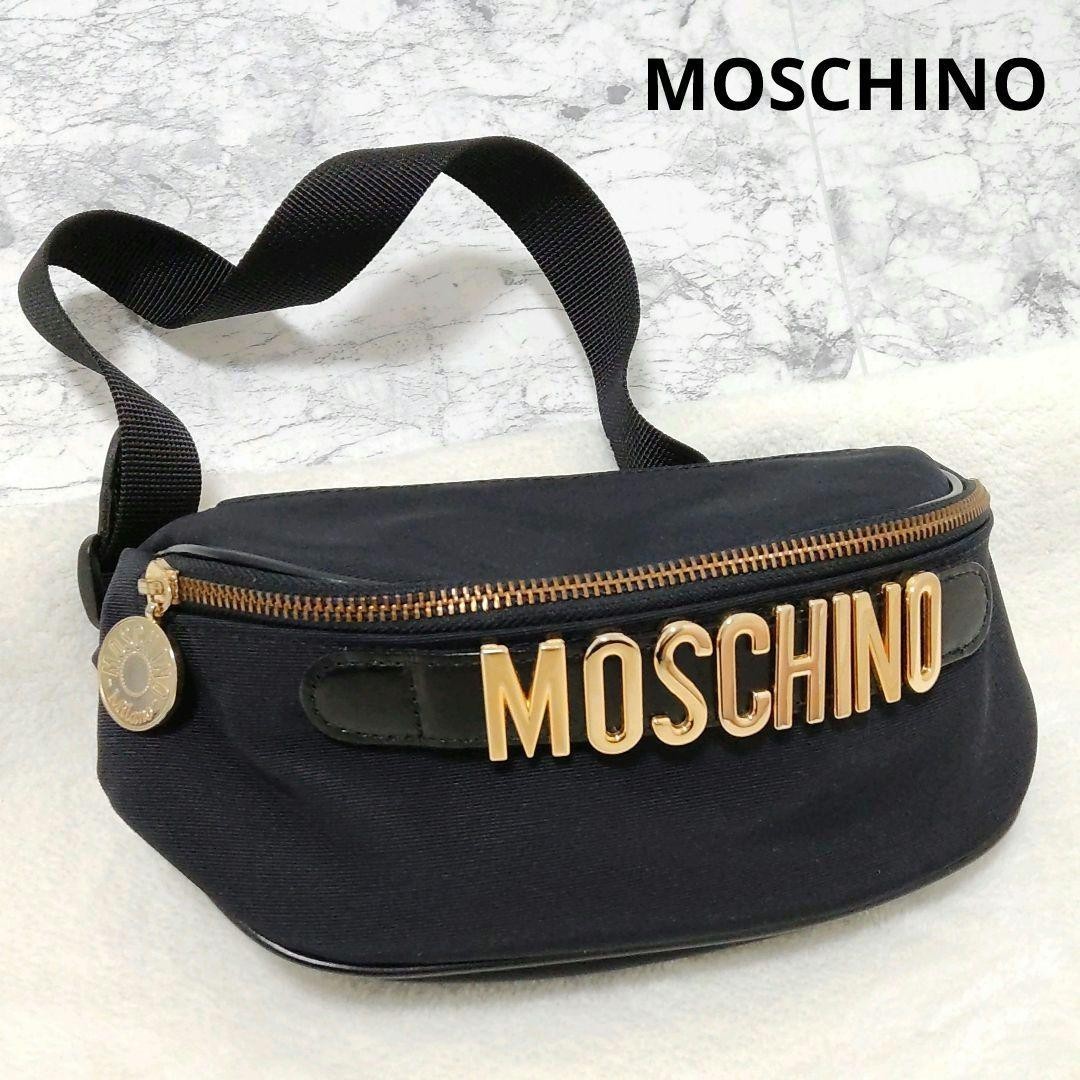 MOSCHINO Nylon Canvas Waist Pouch Fanny Pack Bum Bag Black | eBay