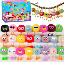 24 Pcs Prefilled Easter Eggs with Plush Toys Keychain Decoration Stuffed Toy Gre