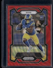 2023 Panini Prizm Zach Evans Red Wave Prizm RC 082/149 #359 Los Angeles Rams