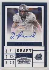 2017 Panini Contenders Draft Picks Ticket Blue Foil Zach Pascal #291 Auto 0l4h