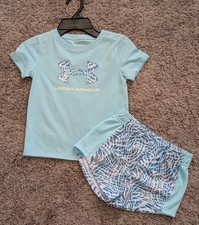 NWT Under Armour Girls Size 6 Athletic Shirt Shorts