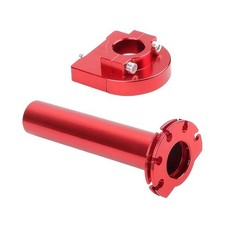 Motorcycle Throttle Grip, 7/8" Aluminum Alloy Quick Throttle Twist Grip, Red