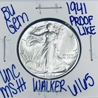 1941 BU UNCIRCULATED LIBERTY WALKING SILVER HALF DOLLAR AUTHENTIC U.S. MINT 6165