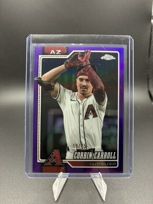 CORBIN CARROLL 2026 TOPPS CHROME IMAGE VARIATION PURPLE REFRACTOR /75 DBACKS