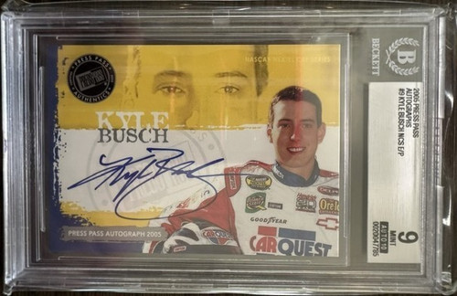 2005 Press Pass Kyle Busch Autograph Card🔥RC AUTO GRAIL🔥BGS 9 - Auto 10 -POP 1