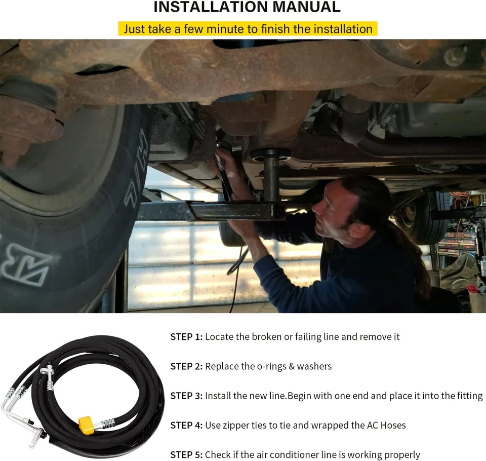 Juego de línea de aire acondicionado trasero para GMC Yukon 2015-2020, Escalade y Chevy Tahoe YSH34913 Foto 4 de 4