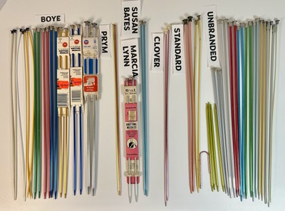 Nice Lot of 26 Sets - Assorted Knitting Needles- Boye Bates Prym Clover & More