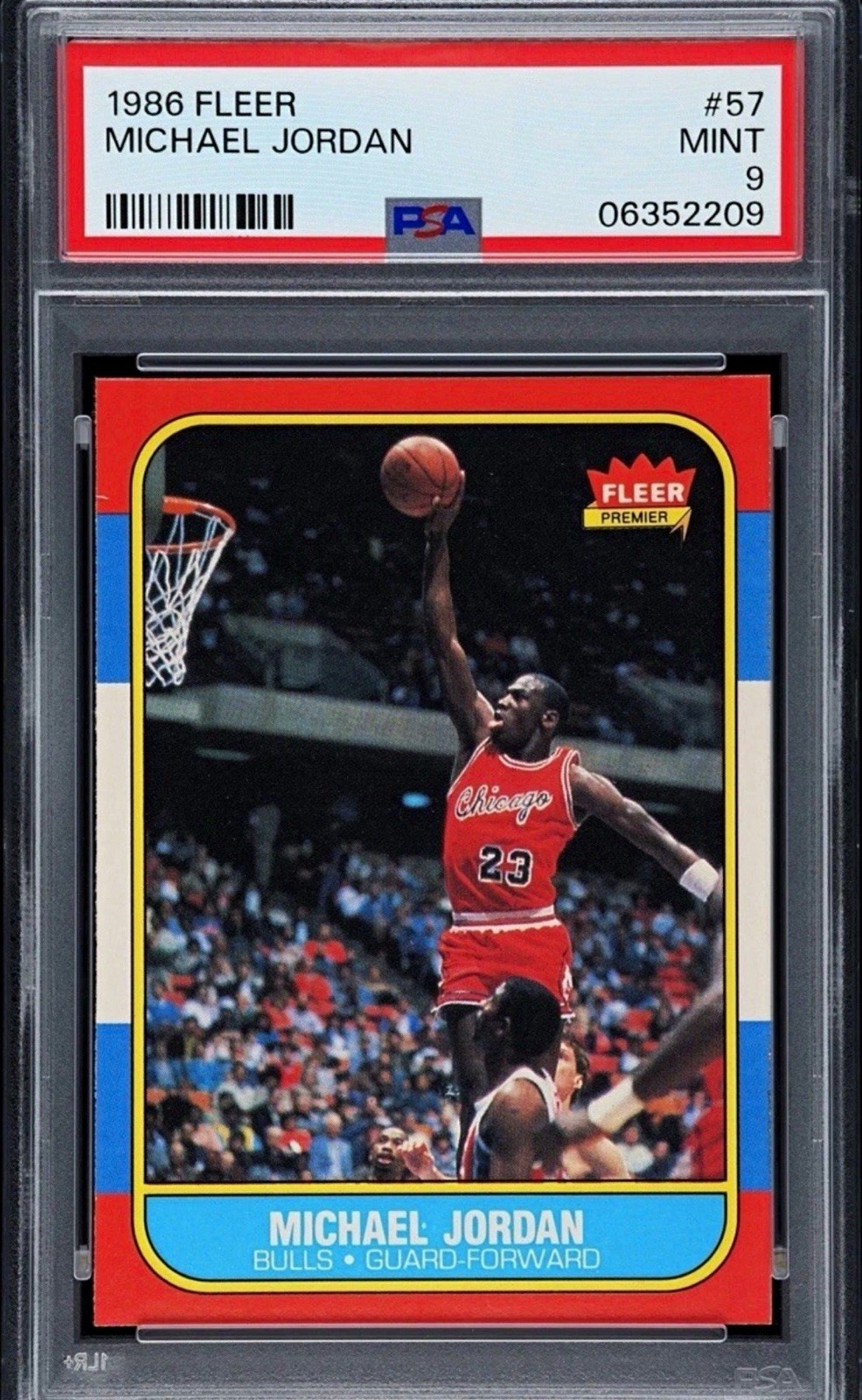 Fleer 1986 Fleer Michael Jordan #57 PSA 9 Mint Chicago Bulls Card CHASE HIT 🔥