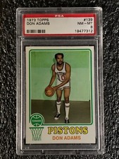 1973 Topps Basketball #139 Don Adams PSA 8