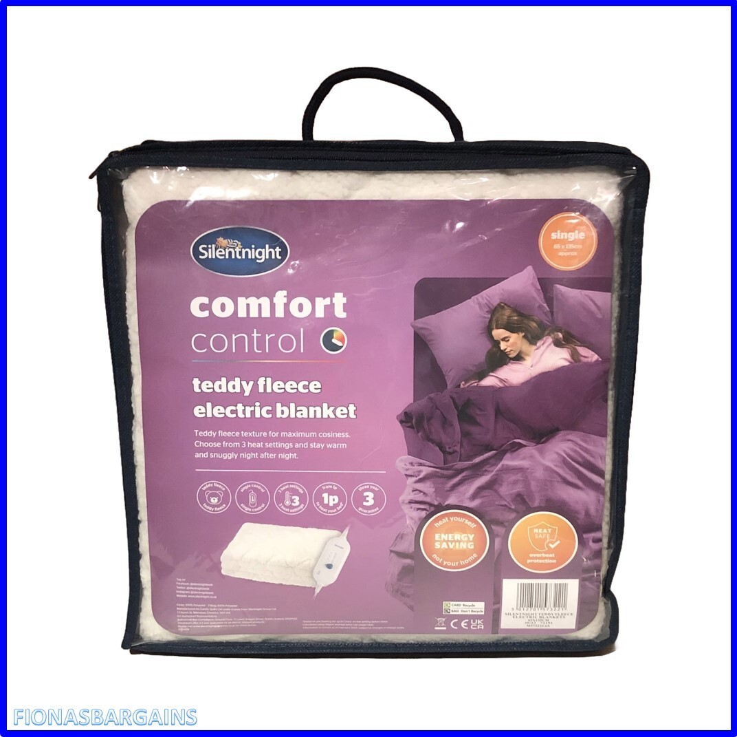 Silentnight Comfort Control Teddy Fleece Electric Blanket Single eBay