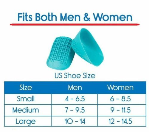 VIVE Heel Cups Gel Shoe Insert Pads - Heavy Duty /PLANTAR/ SMALL - Imagen 3 de 3