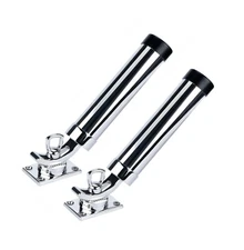 2X Marine 316 Stainless Steel Boat Fishing Rod Holder Removable Deck Mount Base