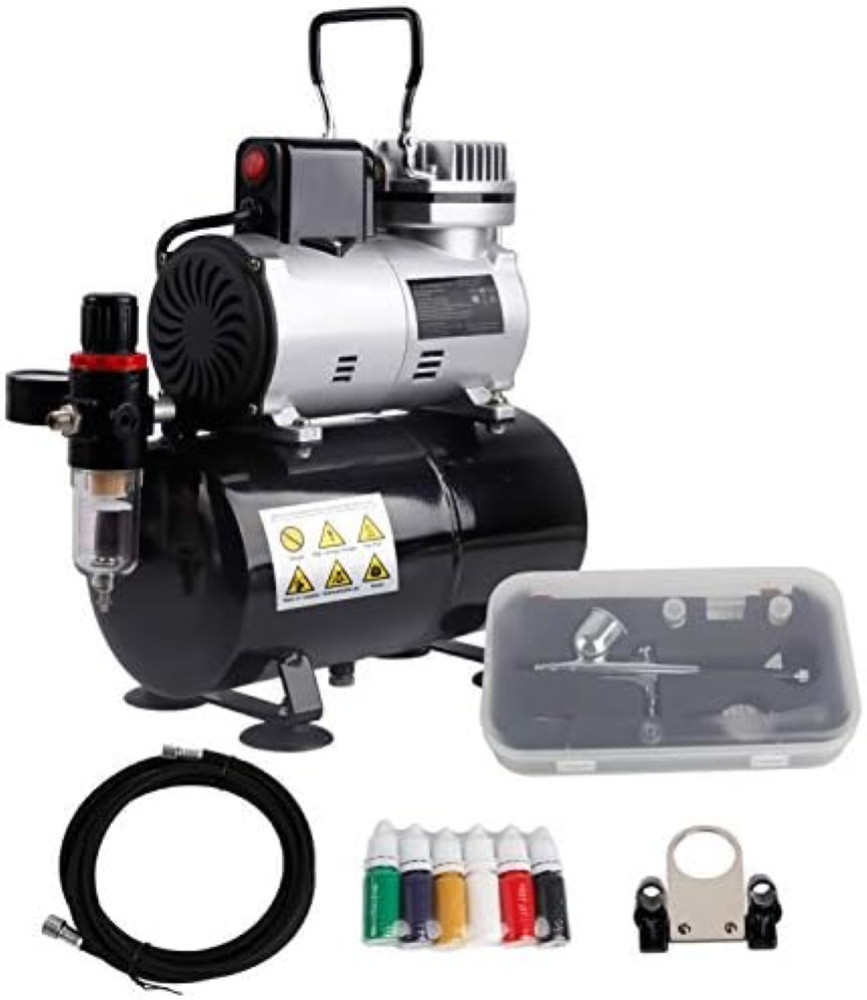 TIMBERTECH ABPST08K - Compressore per aerografo, set completo con ventola di raf