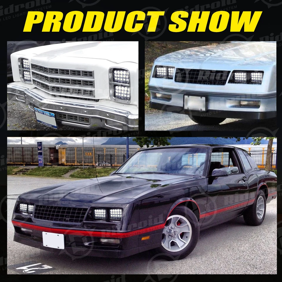 4pcs 4x6 inch LED Headlights High Low Beam for Kenworth T400 T800 W900 Peterbilt - Image 2 of 4