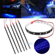 6pcs Waterproof 1215 Dc 12v Motor Led Strip Light For Car Motorcycle Blue Usa