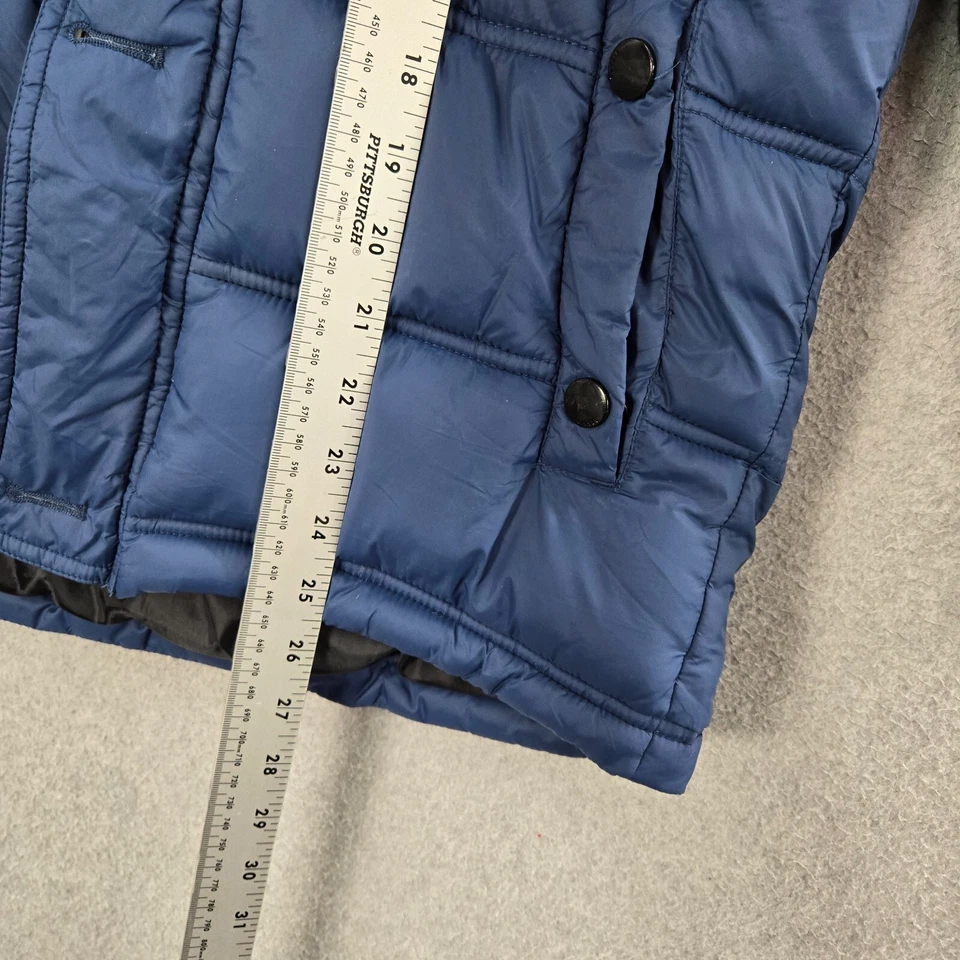 Chaqueta Diesel Boys 10 12 Azul Colorblock Puffer Imitación Piel Cremallera Completa Con Capucha Nylon Foto 3 de 4