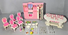 My Fancy Life Barbie Size Dollhouse Furniture Kitchen Play Set + Rose Palace Tab