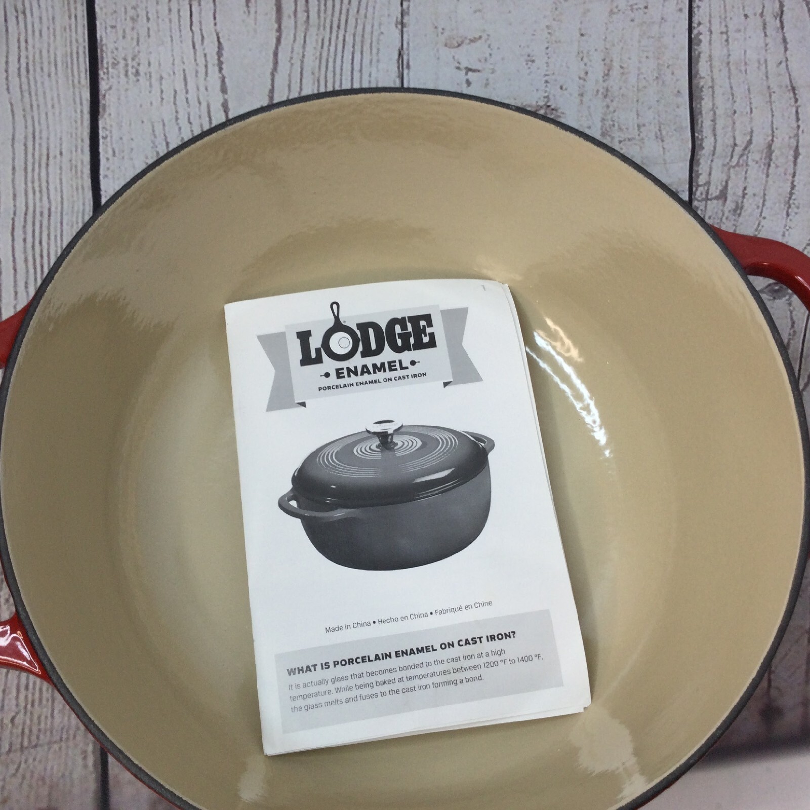 Lodge EC6D43 Enameled Cast Iron Dutch Oven 6Quart Island Spice Red eBay