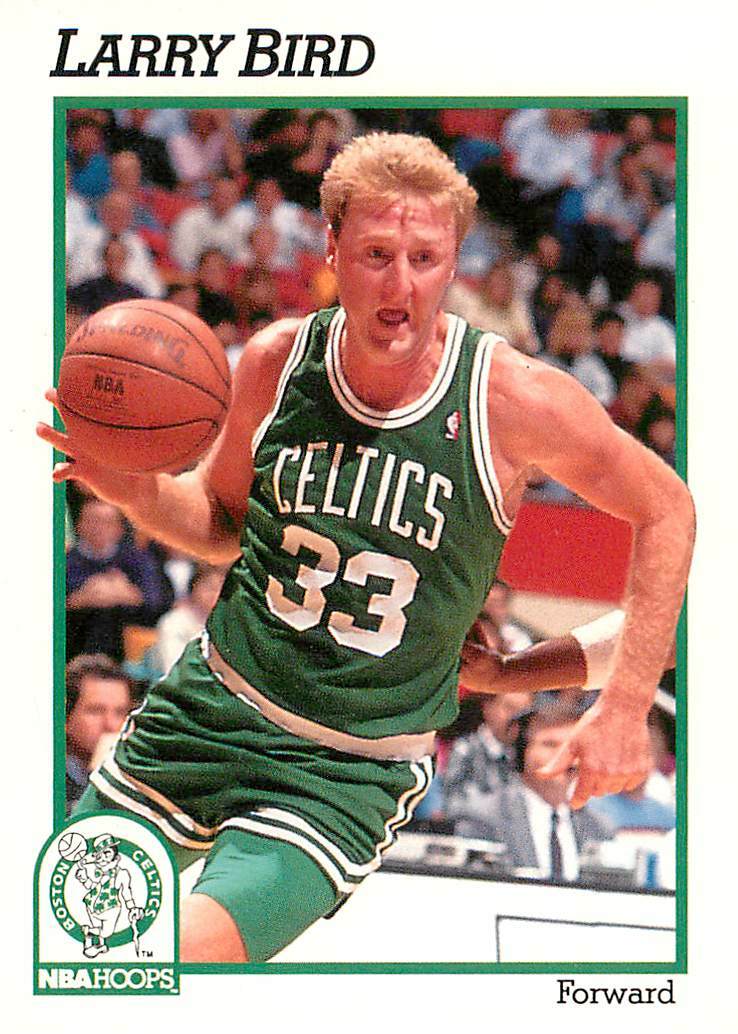 LARRY BIRD 1991-92 NBA Hoops #9 Celtics | eBay