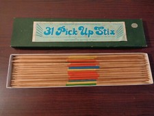 Vintage 1981 Shackman Hardwood Pick Up Sticks COMPLETE Original box