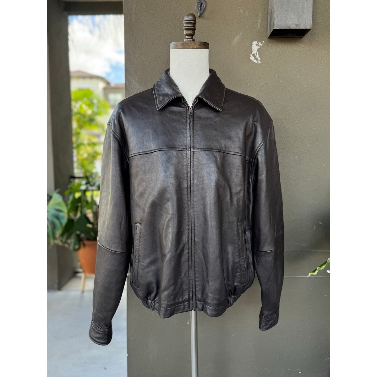 【90s Boston Harbour】 レザージャケット Vintage 90s Y2K Boston Harbour Men's XL Brown Genuine