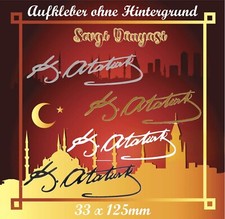 1x ATATÜRK Signature Decal Sticker Turkey Türkiye Gazi M. Kemal 33x125mm