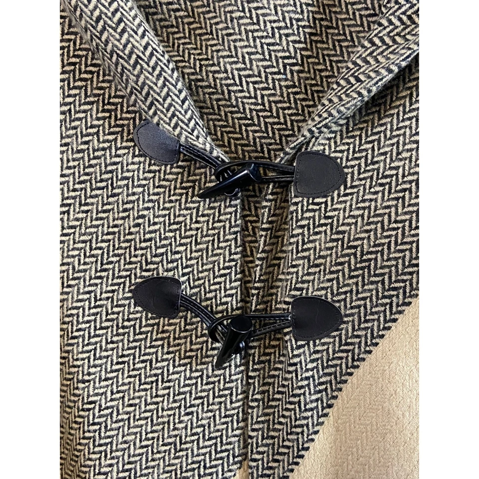 Collection Eighteen Womens Poncho Shawl Wrap Kimono One Size Gray Ecru Boho - Image 2 of 4